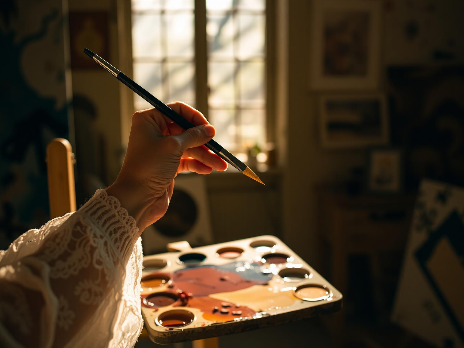 Annette Davies at work in her Brecon studio